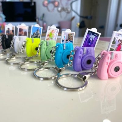 Mini Camera Keychain with Personalized Photo