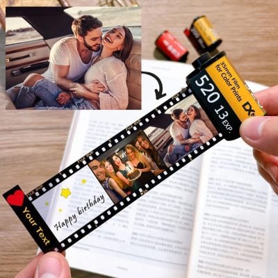 Personalized Photos Film Roll Keychain