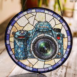 Camera Suncatchers 22 Stained Glass Canon Camera Suncatcher