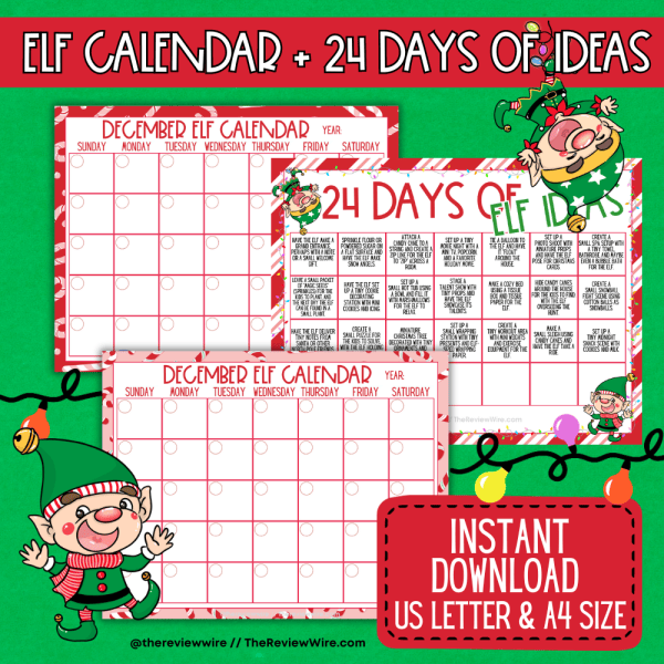 24 Days of Elf Ideas + Calendar