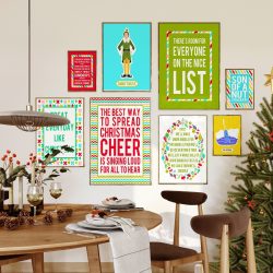 Set of 16 Elf Christmas Digital Art Printables