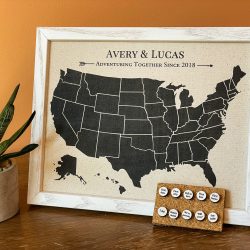 Custom Cotton Map with Pins