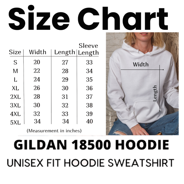 Gildan 18500 Size Chart.