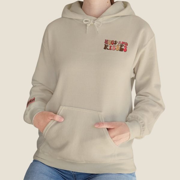 Retro Hugs and Kisses Hooded Sweatshirt