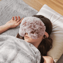 Temp-Controlled Faux Fur Weighted Eye Pillow