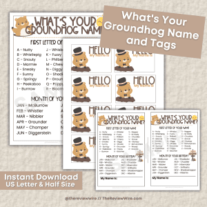 The Review Wire What's Your Groundhog Name Game Main Page