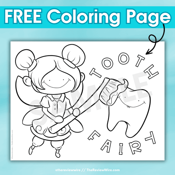 The Review Wire Tooth Fairy Activity Mats_Free Coloring Page