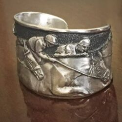 Derby Day Racehorses Cuff Bracelet