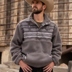 Hooey Mens Sherpa Fleece Pullover