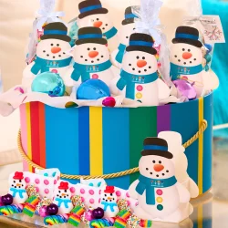 Buttons Snowman Snacks Box