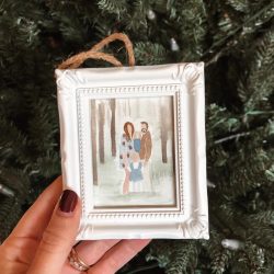 Custom Hand-Painted Watercolor Ornament