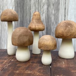 Decorative Wood Mushrooms