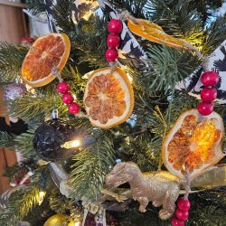 Garland of Oranges and Wooden Beads