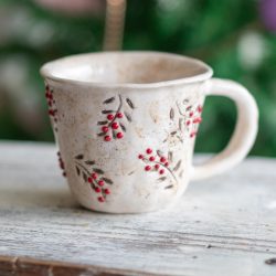 Vintage Christmas Pottery Mug