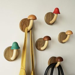 Wooden Mushroom Coat Hook