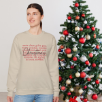 Festive Christmas Words Sweatshirt_Sand