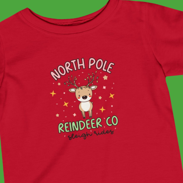 North Pole Reindeer Co. Sleigh Rides Infant Tee