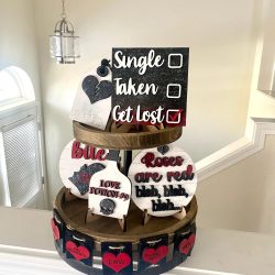 Anti Valentines Day Tier Tray Decor