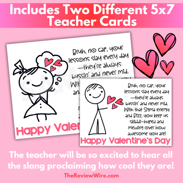 Tween Valentine Cards Cover Teacher Cards