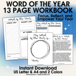 word of the year 13 page workbook