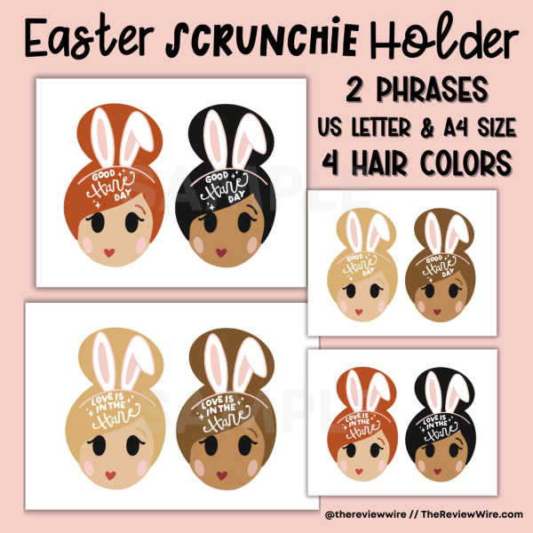 Printable Easter Scrunchie Holders