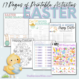 FREE 17 Pages of Easter Printable Activities Cover