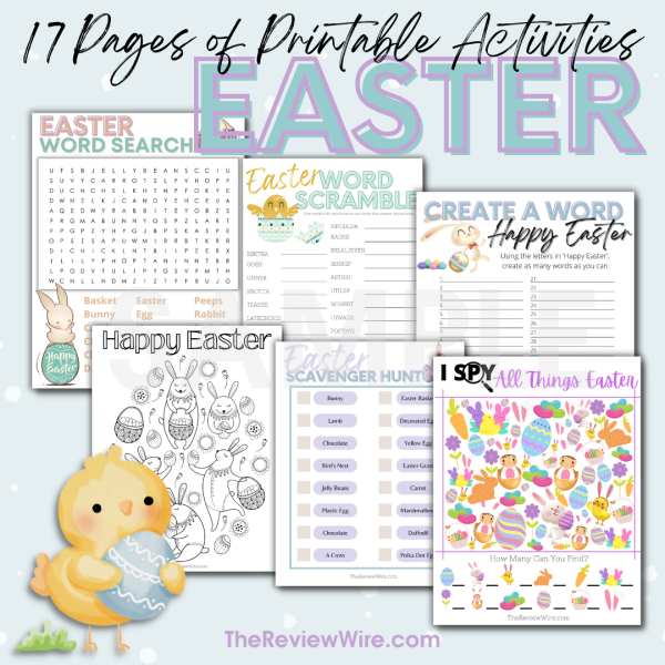 FREE 17 Pages of Easter Printable Activities Cover