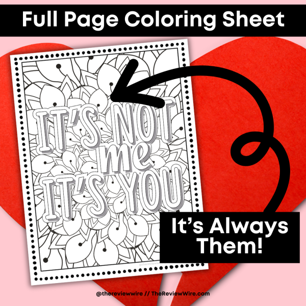 Mini Anti-Valentine's Day Coloring Book Cover_Free Full Page