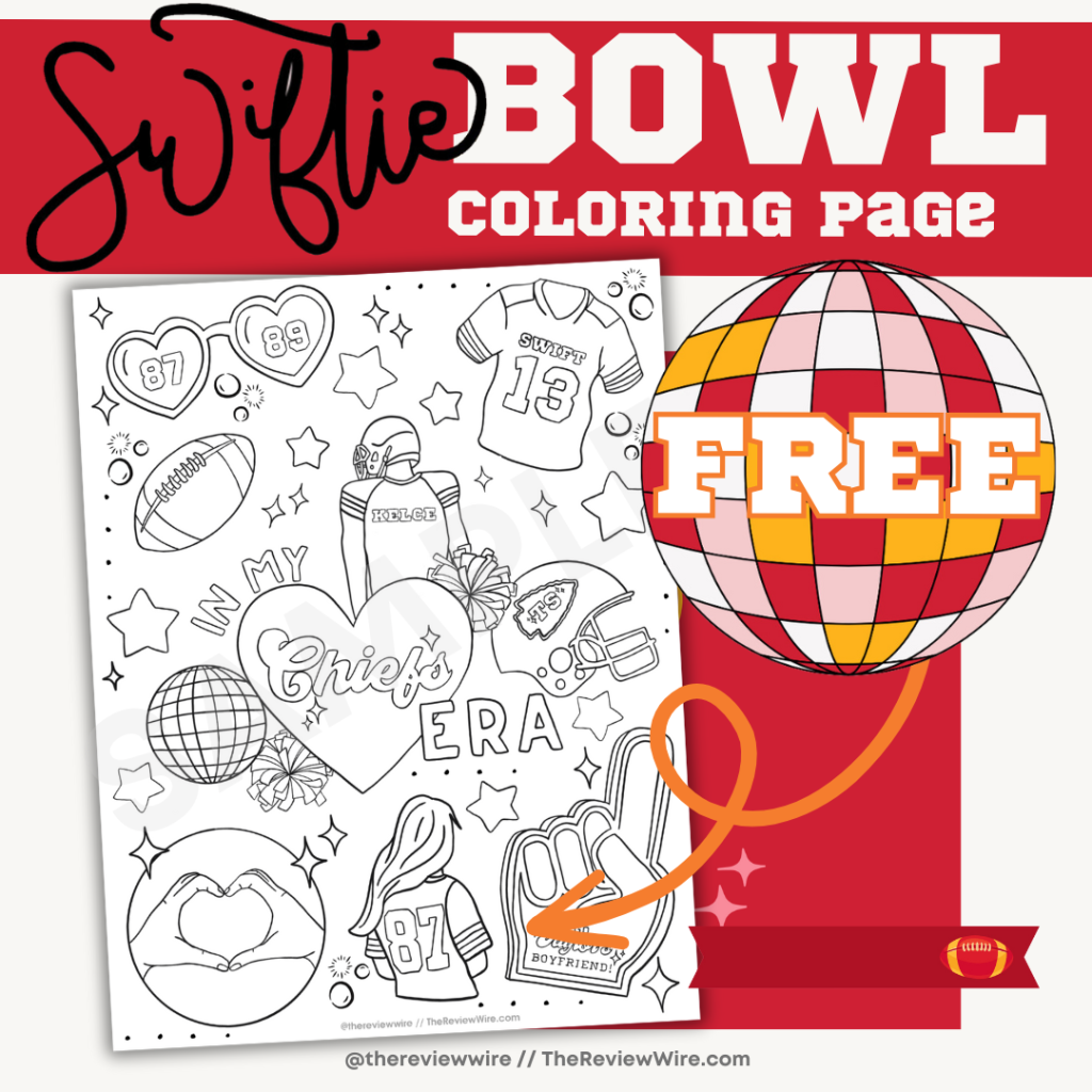 Swiftie Bowl LIX Printables + Free Coloring Page