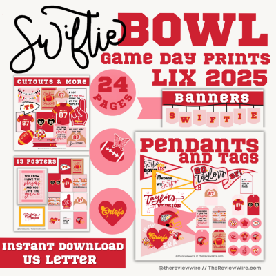 Swiftie Bowl LIX Printables + Free Coloring Page