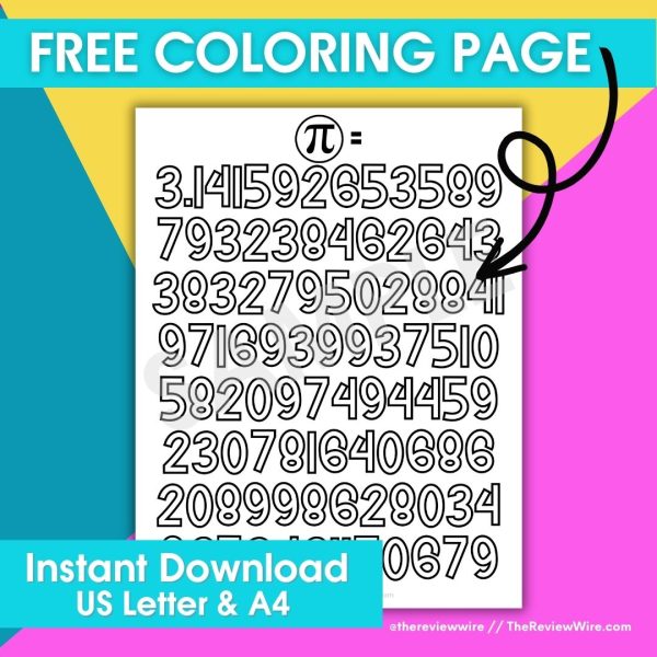 Pi Day Coloring Page