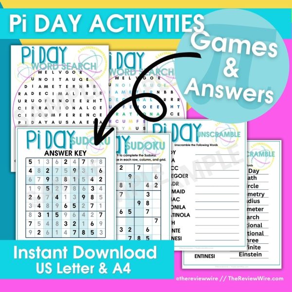 The Review Wire Pi Day Activities_Games and Answers