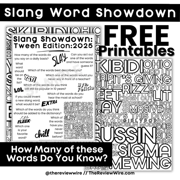 Free Tween Slang Showdown Activity Pages