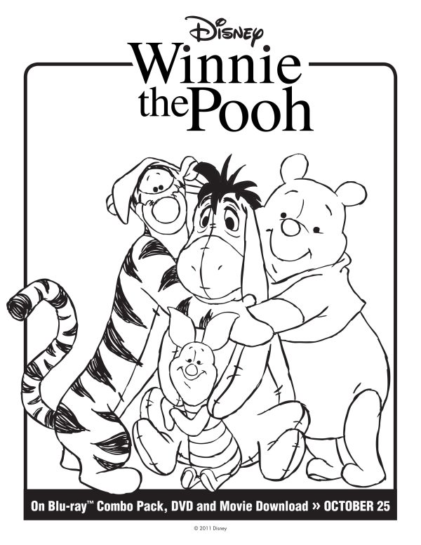 Winnie the Pooh movie coloring page