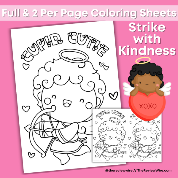 You've Been Struck Valentine Kit Coloring Sheet