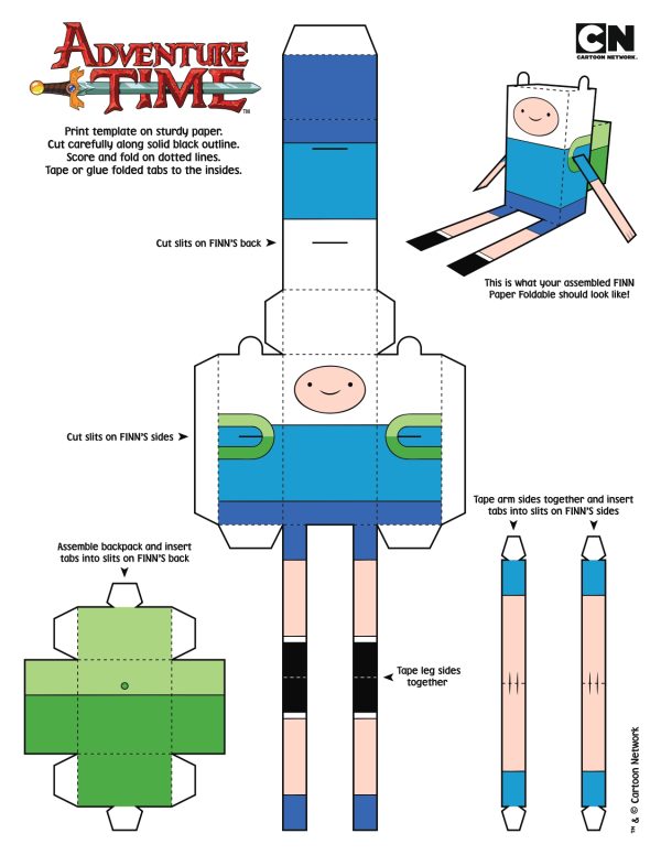 Adventure, Time, Finn and Jake cut outs