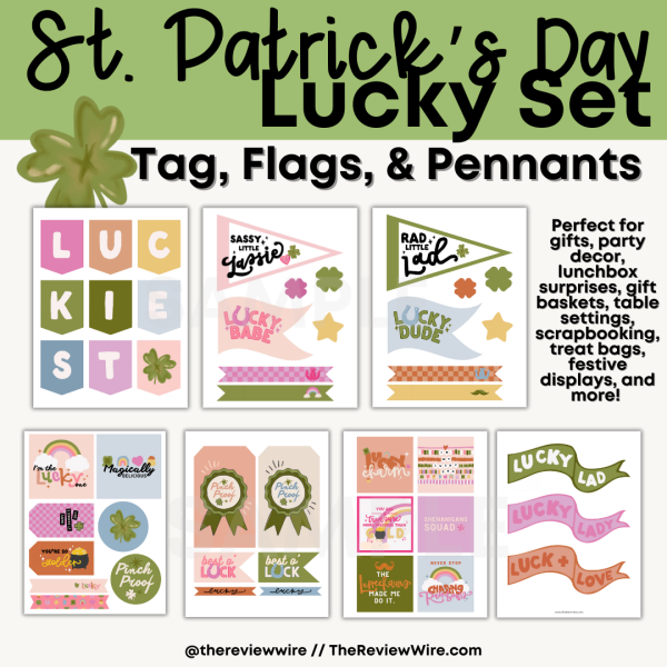 Printable Lucky St. Patrick’s Day Tags, Flags & Pennants