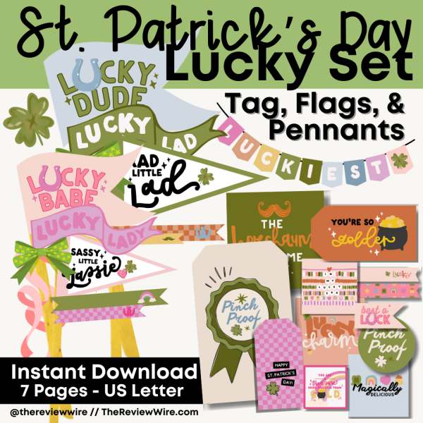 Printable Lucky St. Patrick’s Day Tags, Flags & Pennants