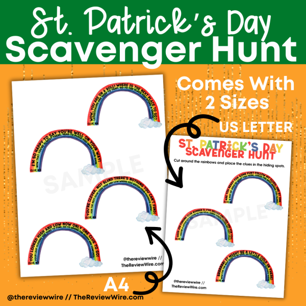 St. Patrick's Day Scavenger Hunt_Sizes