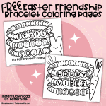 Easter Friendship Bracelet Coloring Pages