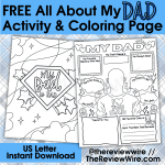 Celebrate Dad With This Free All About My Dad Activity & Coloring Page Free All About My Dad Activity & Coloring Page Cover