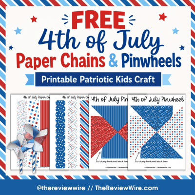 4th of July Pinwheels & Paper Chain Craft Printable