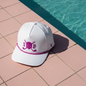 Skull & Bogeys Purpose Pink Sweat-Proof Golf Rope Hat