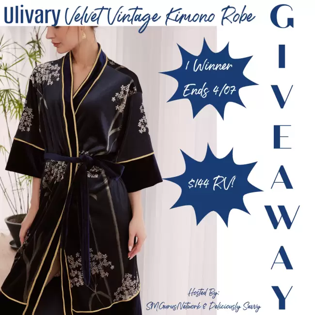 Ulivary Velvet Vintage Kimono Giveaway. Ends 4.7.24